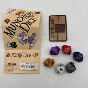 Munchkin Dice Expansion 6 x JUMBO D10s Cards COMPLETE Steve Jackson Games 2005